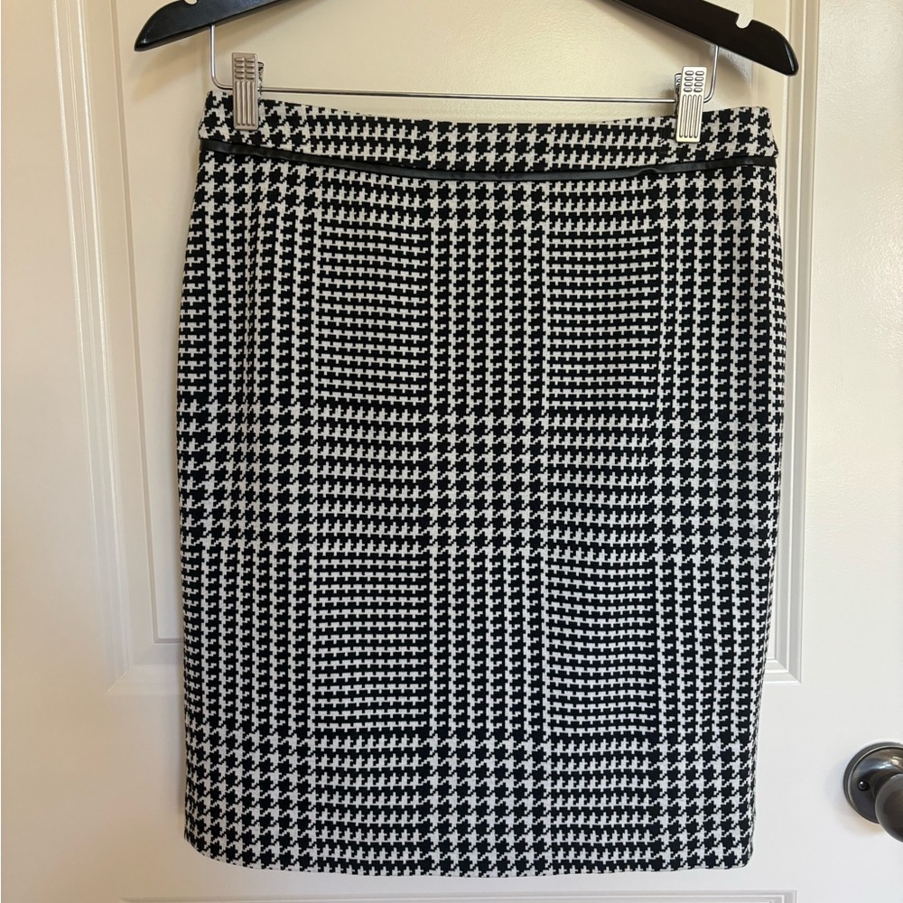 Talbots Black and White Pencil Skirt